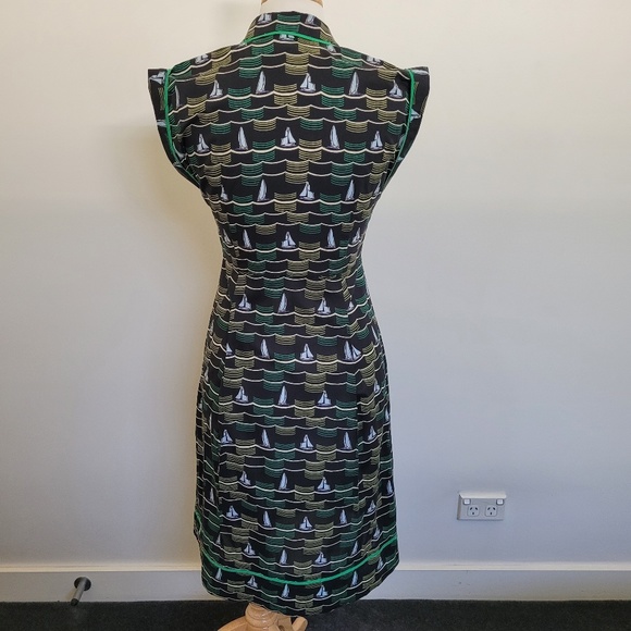 Anna Thomas size 8 cotton boat print dress - Picture 3 of 5